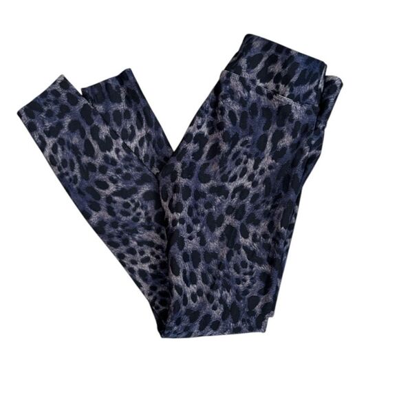 Koral Drive Cheetara Blue Animal Print High Rise Leggings Size Small - Picture 3 of 6